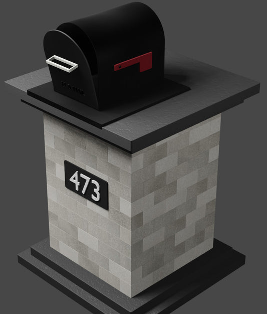 703: Stone Tile Mailbox