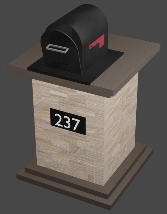 702: Stone Tile Mailbox